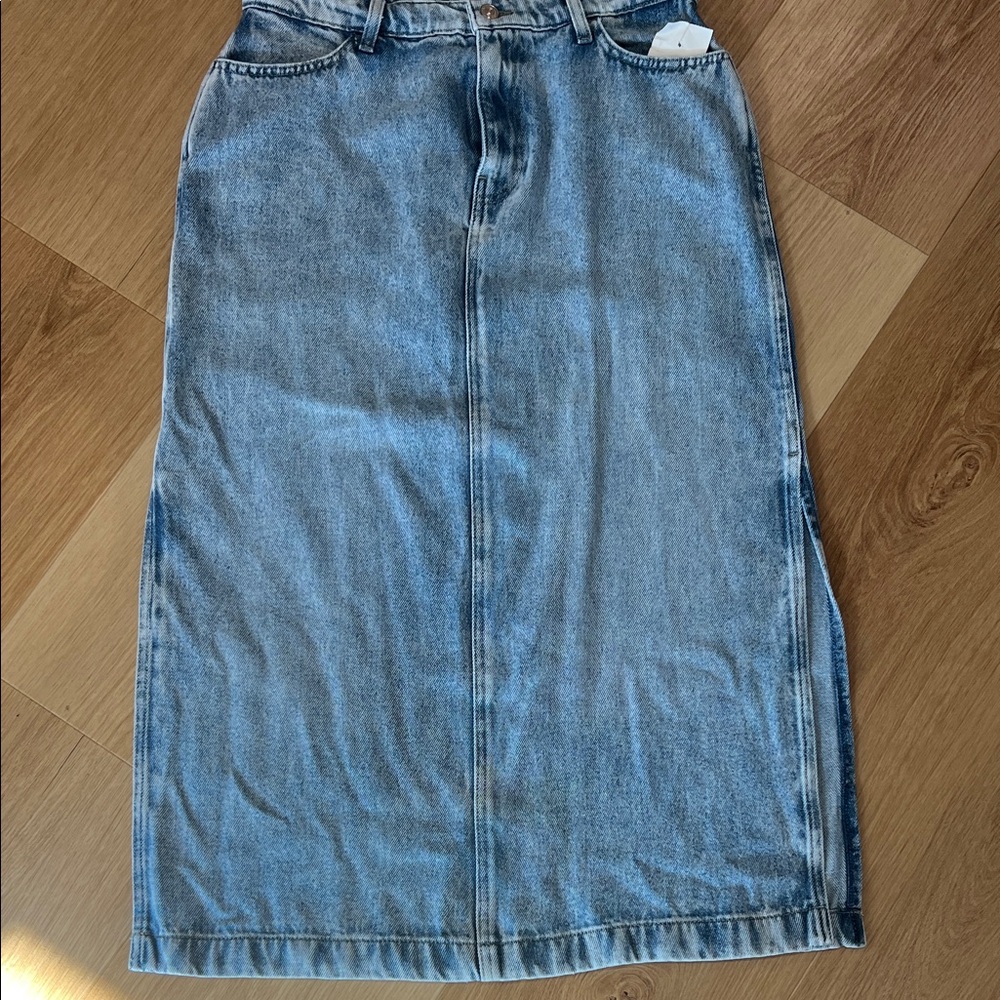 7 for All Mankind Denim Midi Skirt sz 31 NWT